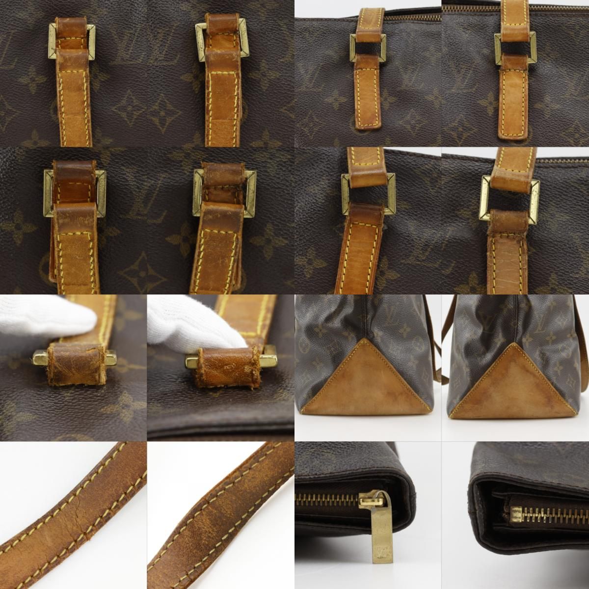 Louis Vuitton Cabas Mezzo Monogram Canvas Brown Tote — view 9