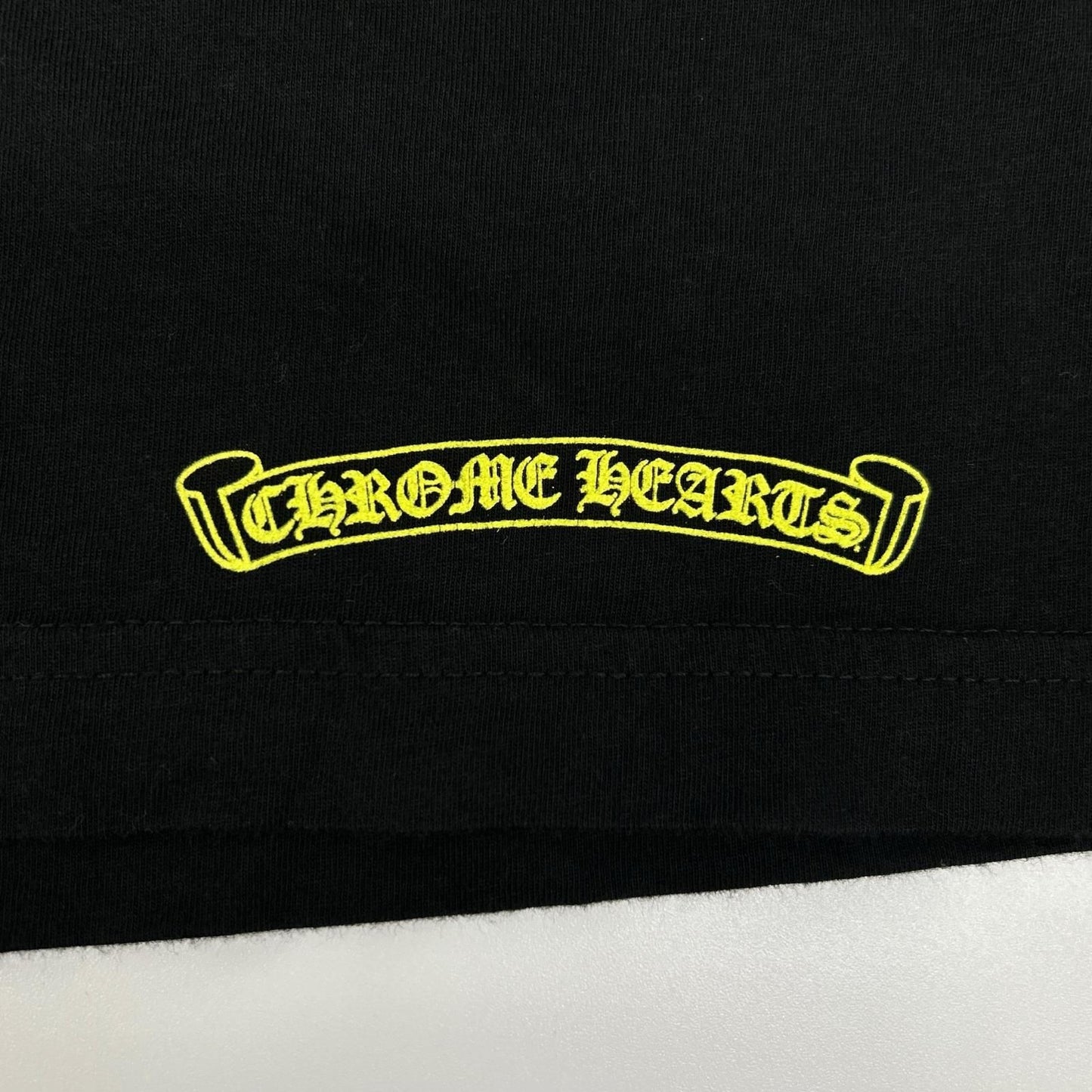 Chrome Hearts Black Yellow Neck Logo L S T-Shirt — view 9
