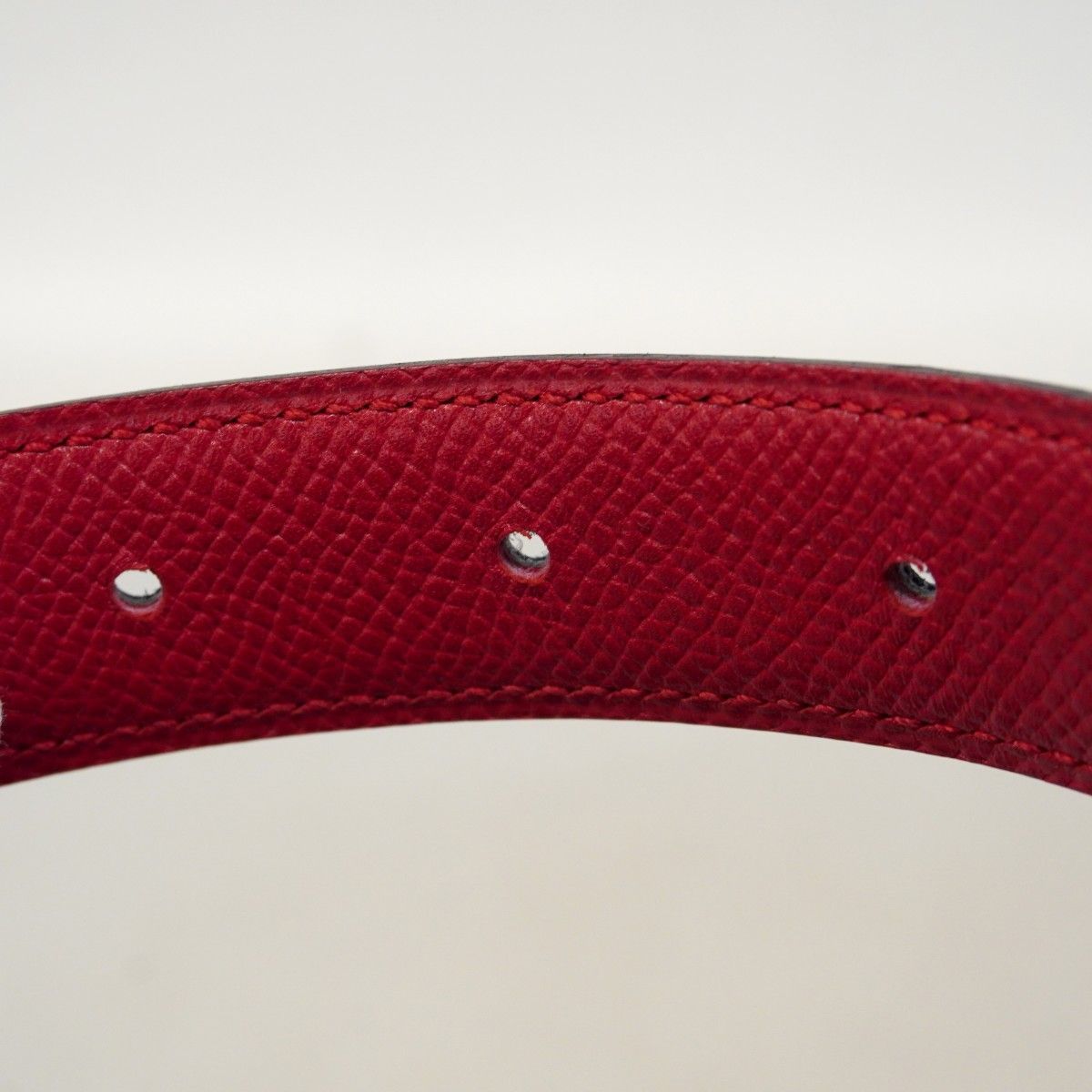 Hermes Belt Constance Courchevel Black Rouge Vif Gold — view 8