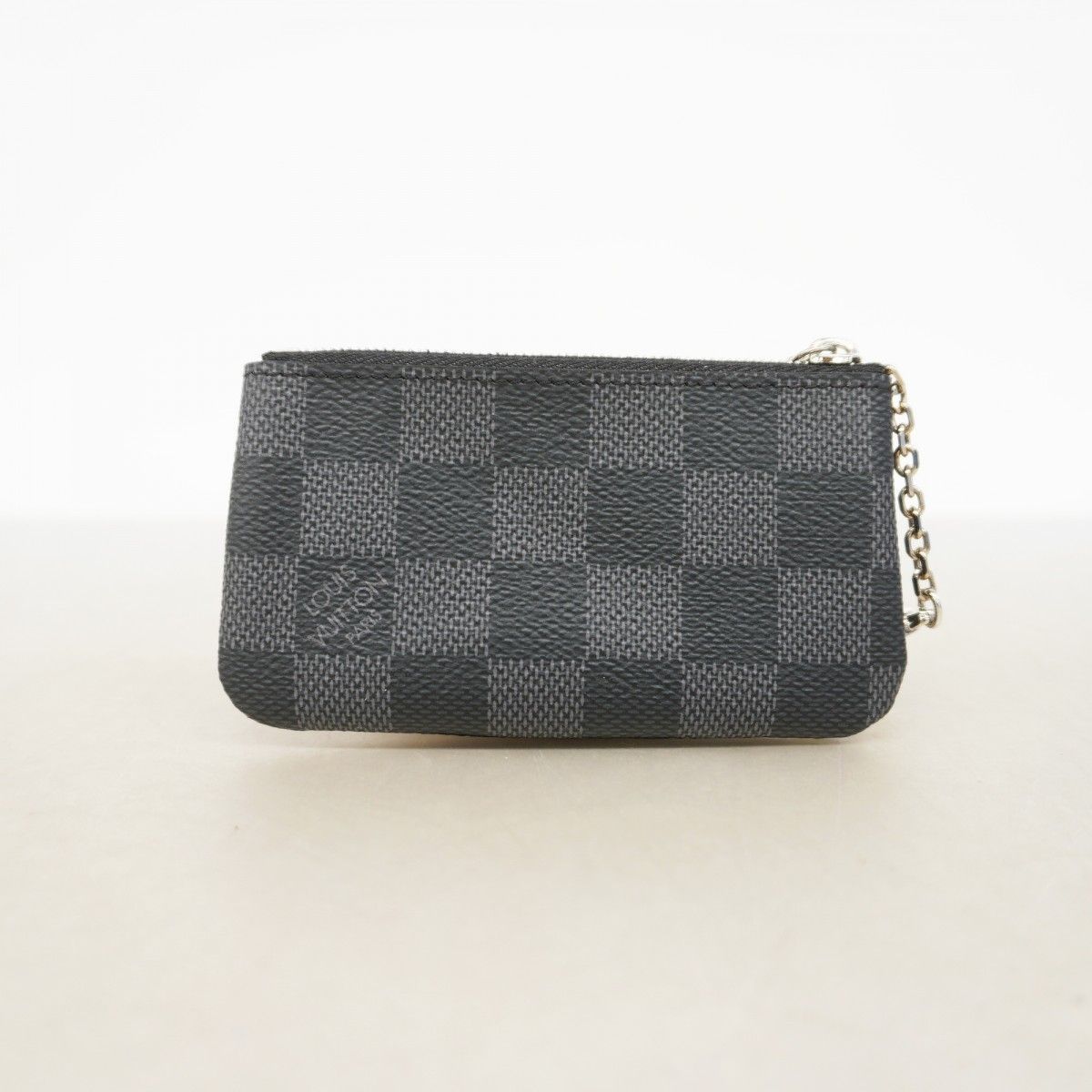 Louis Vuitton Coin Case Damier Graphite Pochette Cles Black — view 6