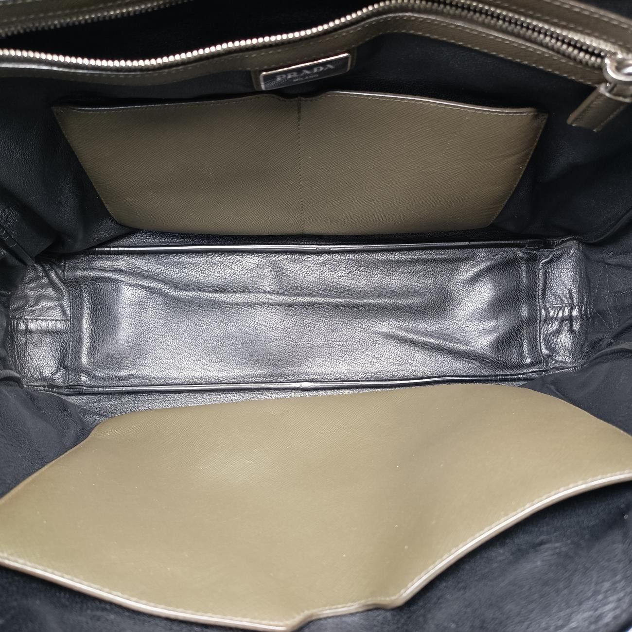 Prada Business Briefcase Green Saffiano Leather 31 — view 9
