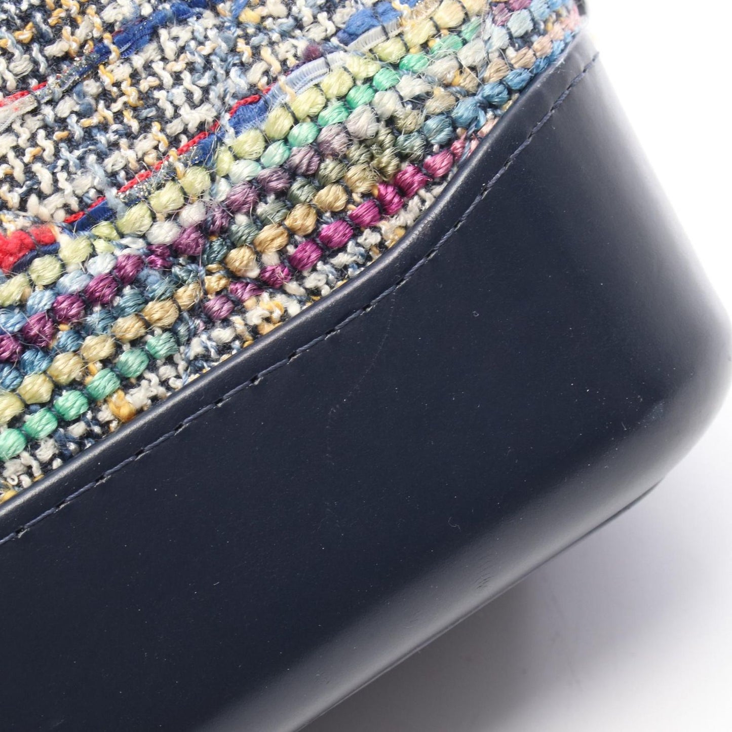 Chanel Shoulder Bag Gabriel de Small Hobo Navy Multi Fabric Leather Chain — view 9