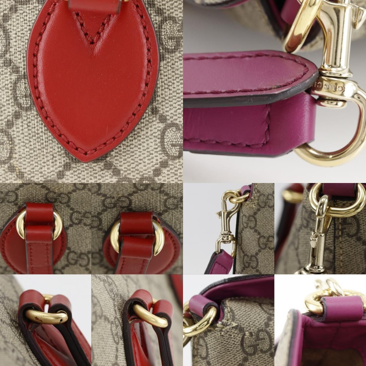 Gucci 2-Way Shoulder GG Supreme Canvas Brown Handbag — view 9