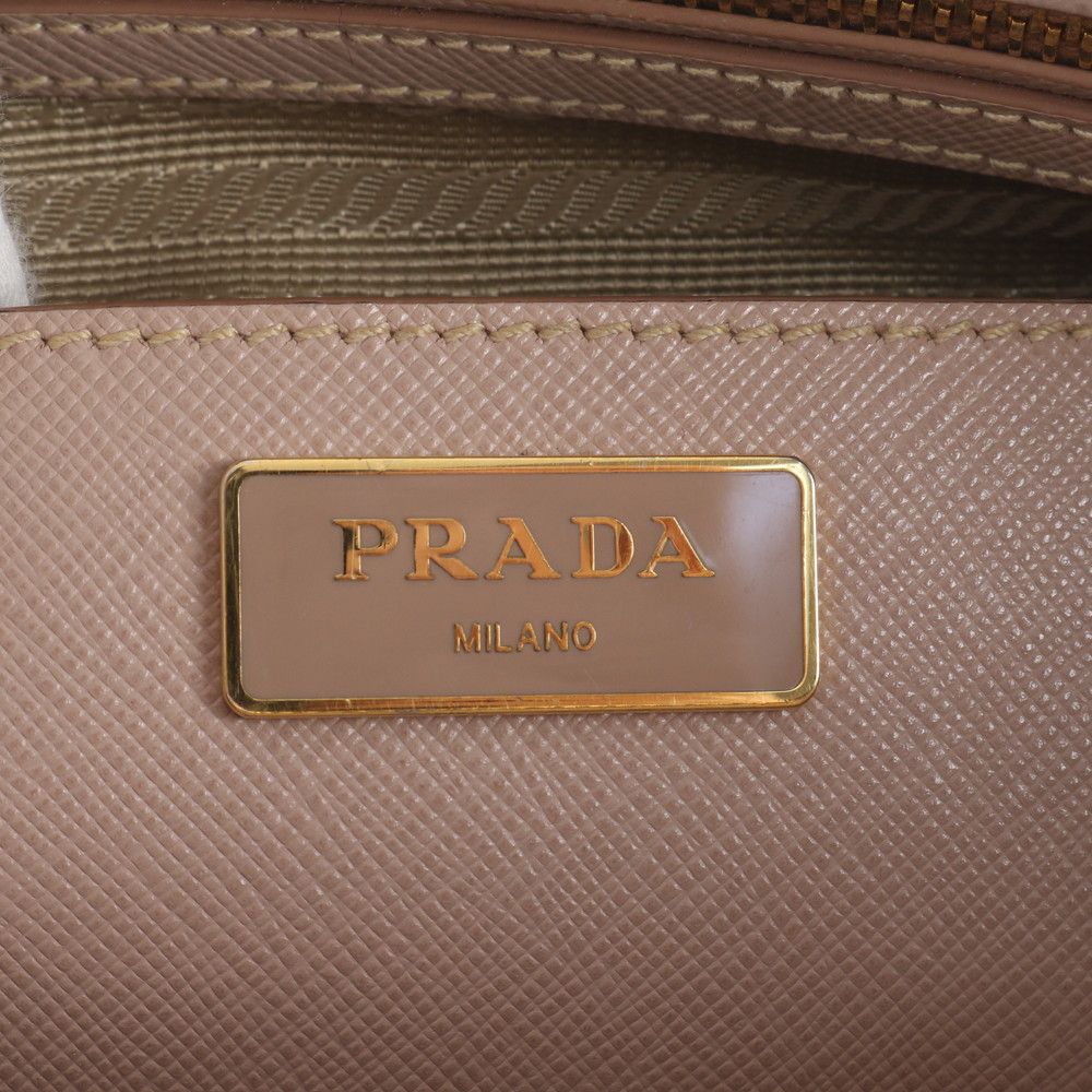 Prada Saffiano Leather Galleria Triangle Logo 2-Way Shoulder Bag Crossbody Hand — view 9