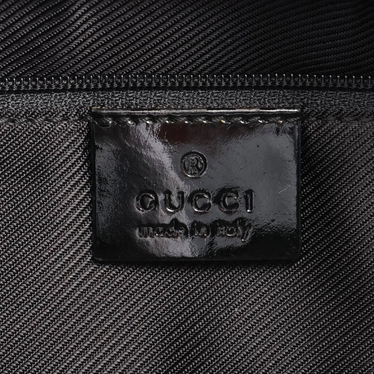 Gucci GG Canvas Leather Shoulder Bag Hand Black — view 9