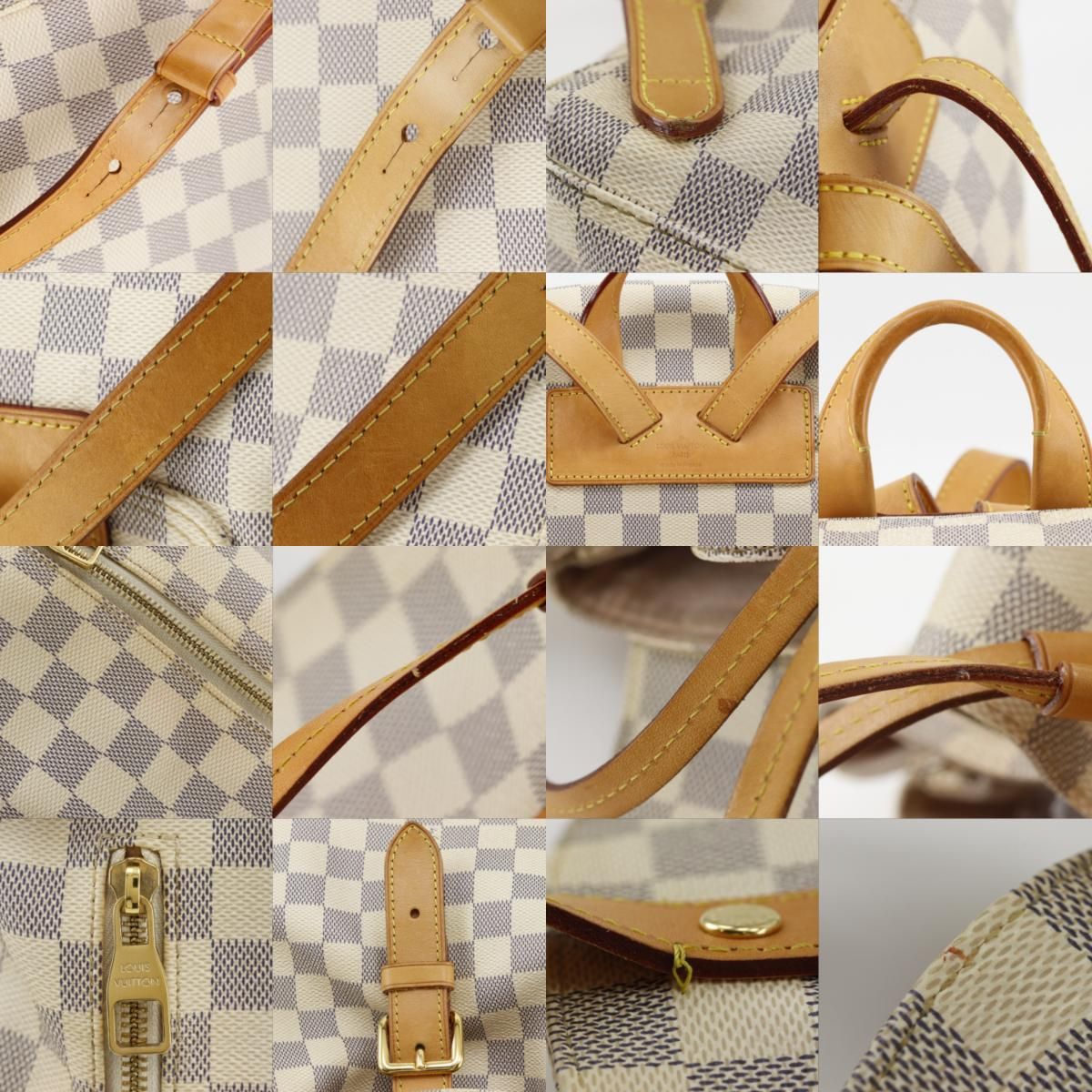 Louis Vuitton Sperone Damier Azur Canvas White Backpack — view 9