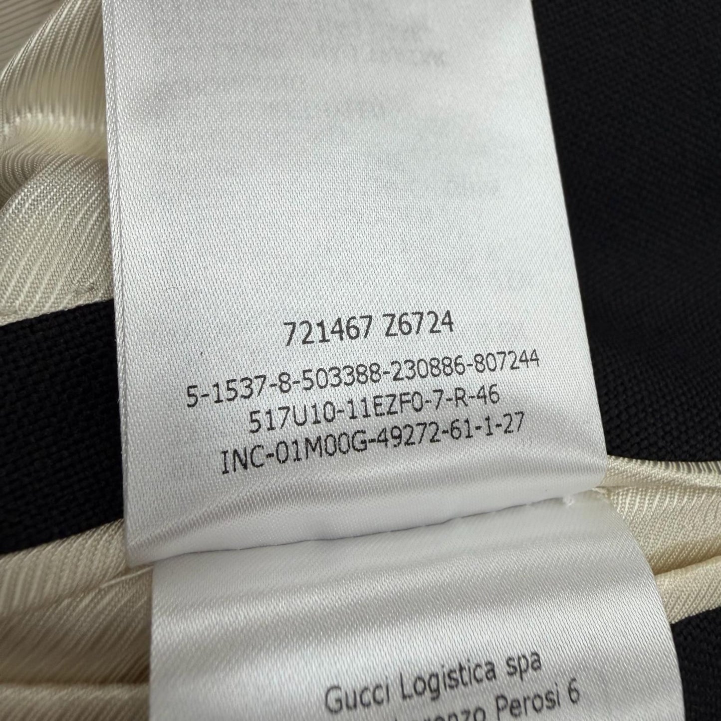 Gucci Mohair Bicolor Double Breasted jacket Ivory Black 46 Hanga — view 9