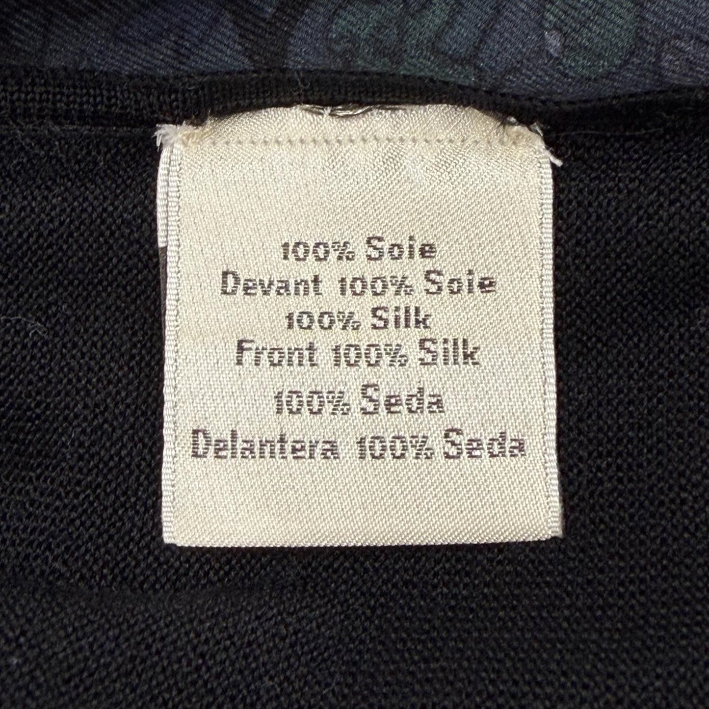 Hermes Silk 100% Neck Contrast Cardigan — view 8