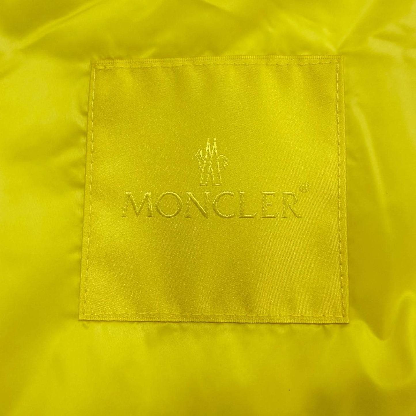Moncler Citala Logo Patch Double Zip Up Jacket Yellow — view 9