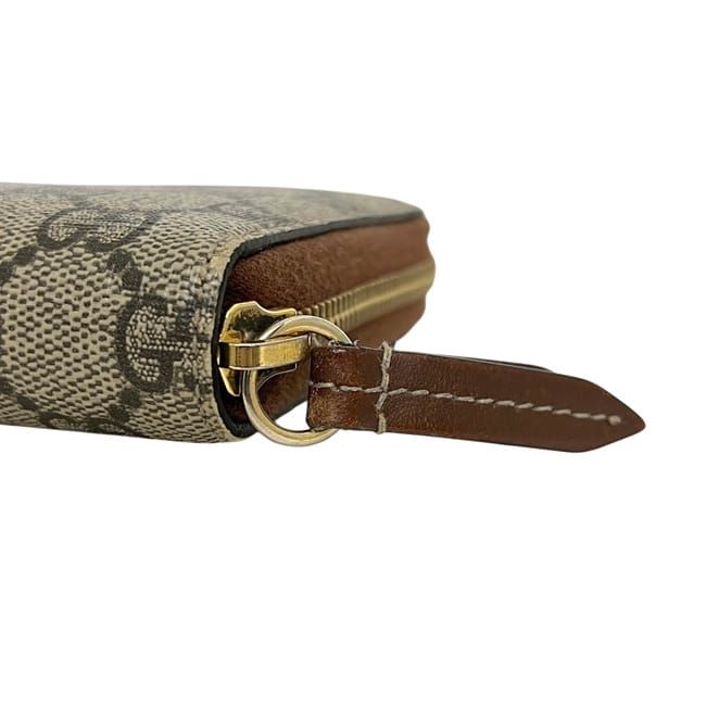 Gucci Zip Around Wallet Beige Brown GG Leather — view 9