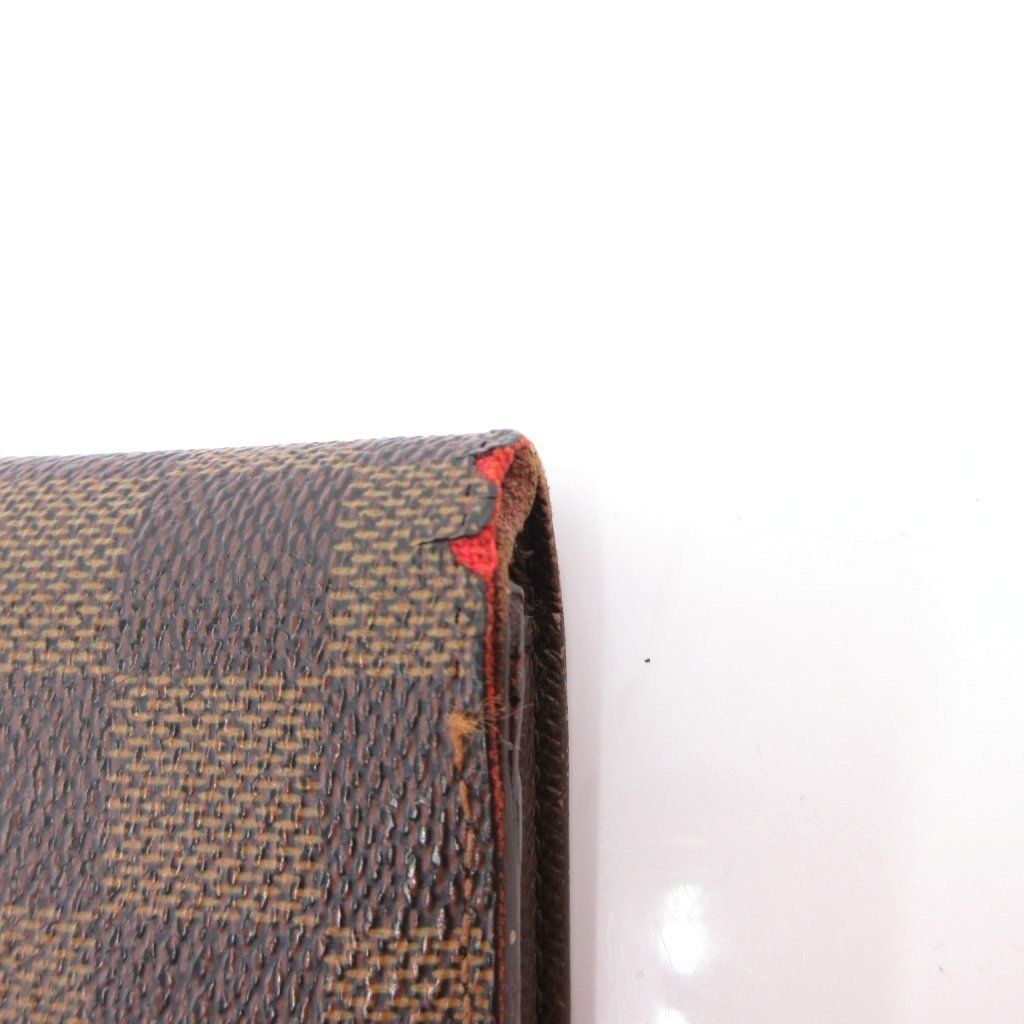 Louis Vuitton Damier Portefeuille Brazza Bifold Wallet Leather Brown — view 9