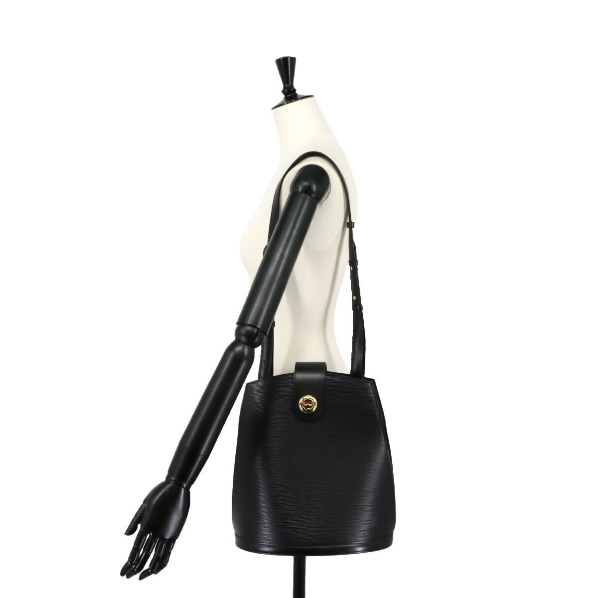 Louis Vuitton Epi Cluny Shoulder Bag Leather Noir Gold — view 9