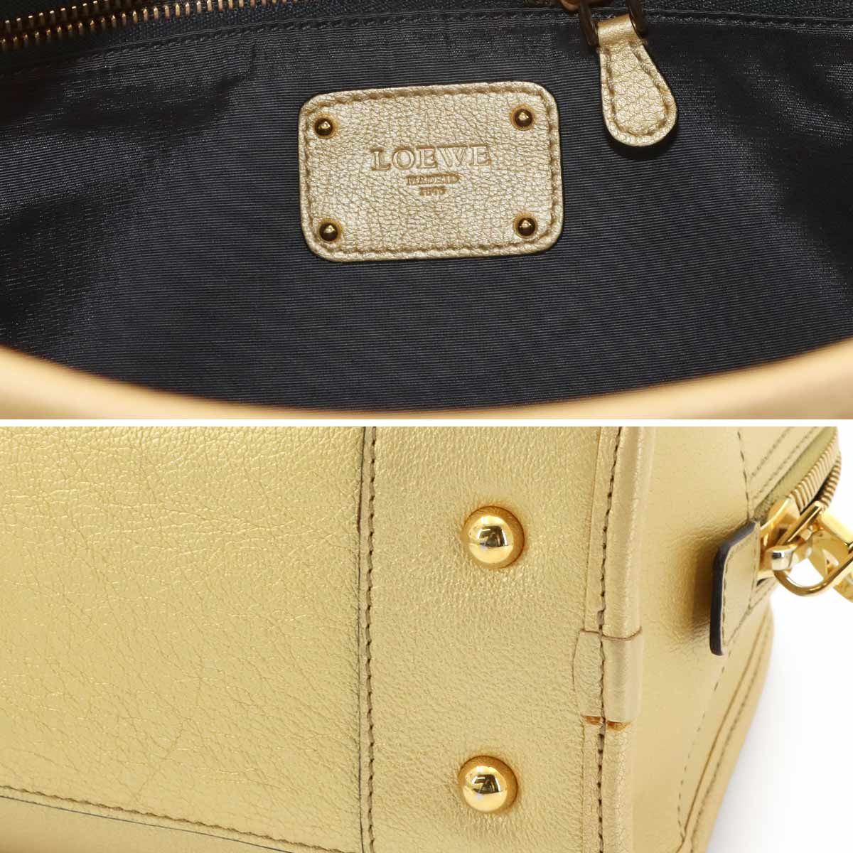 Loewe Amazona 28 Hand Bag Leather Gold 339.70.780 — view 9