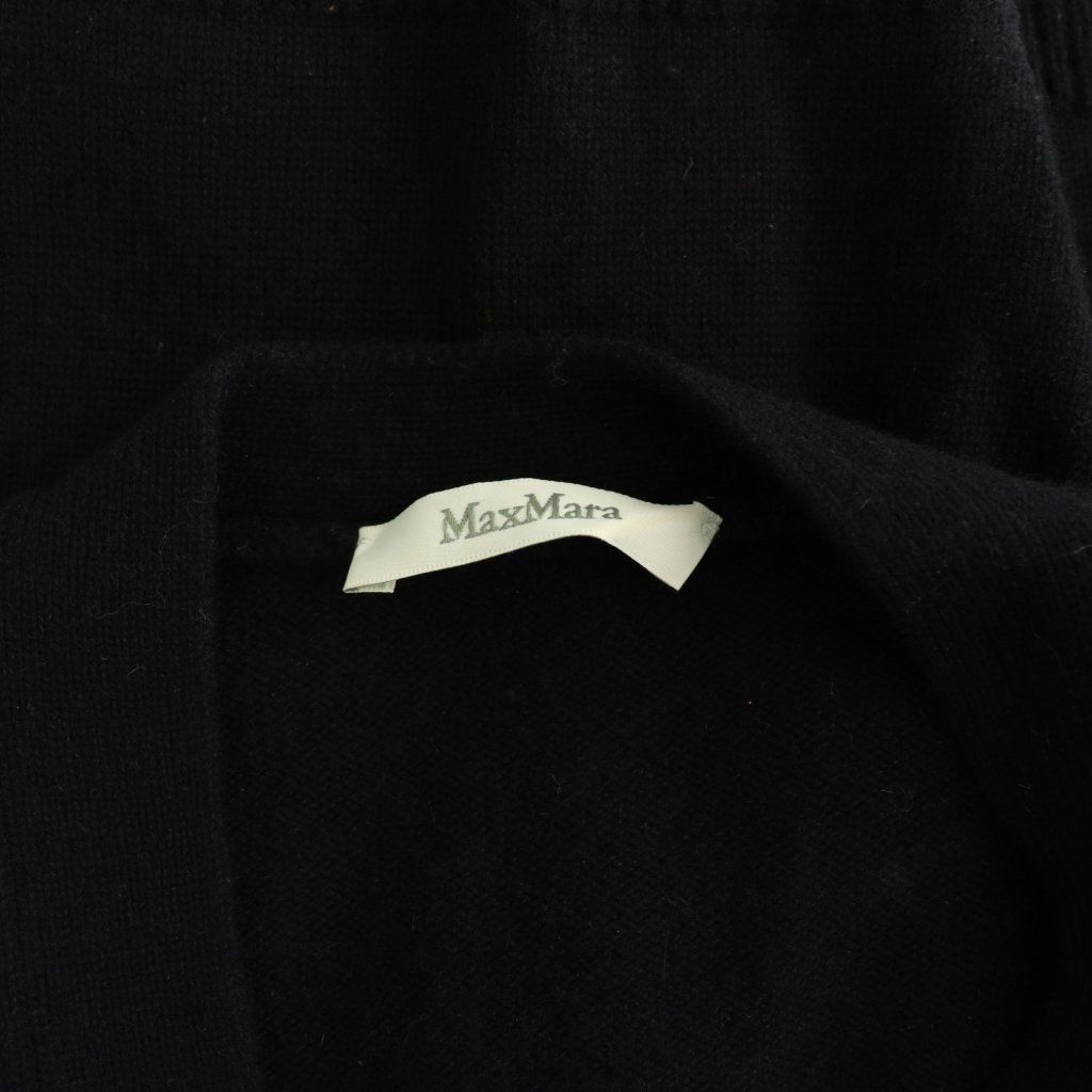 Max Mara Villar Wool Cashmere Spangko Luca Digan Knit Long Sleeve Long XS Navy — view 7