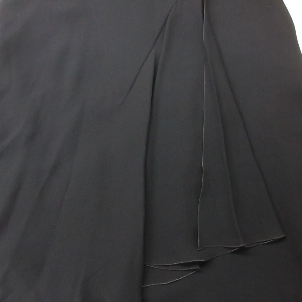 Chanel Skirt Flared Chiffon Acme Dress Knee Length Black — view 4