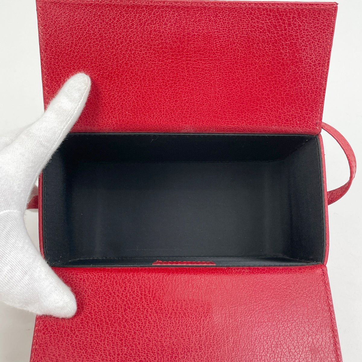 Dior Cannage Vanity Logo Handbag Makeup Pouch Leather — view 8