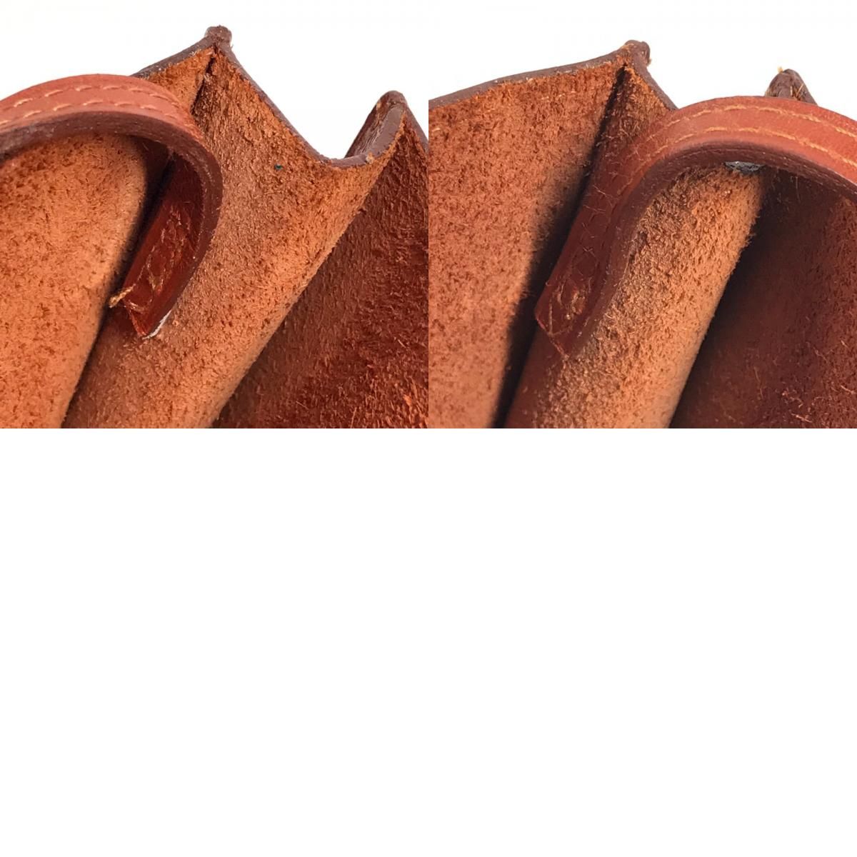 Hermes Shoulder Bag Onimetou Leather Brown — view 9