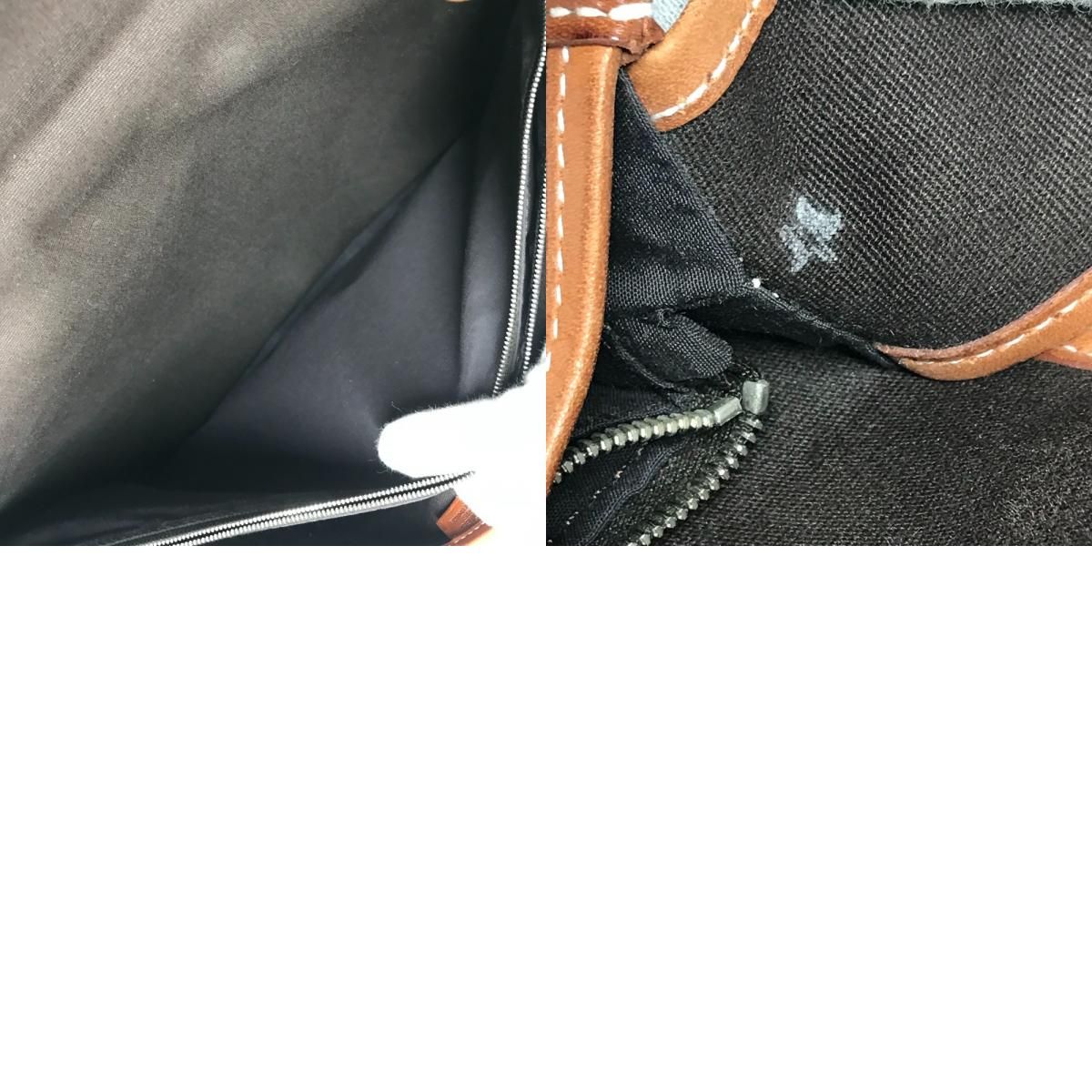 Hermes Business Bag Buenaventura MM Leather Canvas Brown — view 9