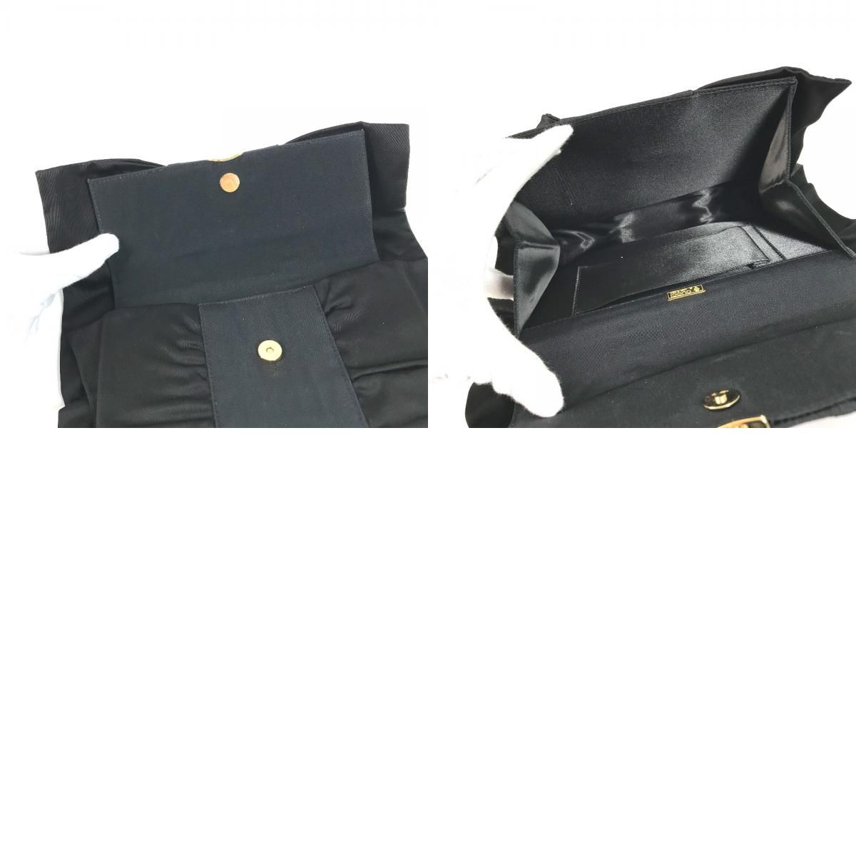 Gucci Clutch Ribbon 005 142 Satin Black — view 9