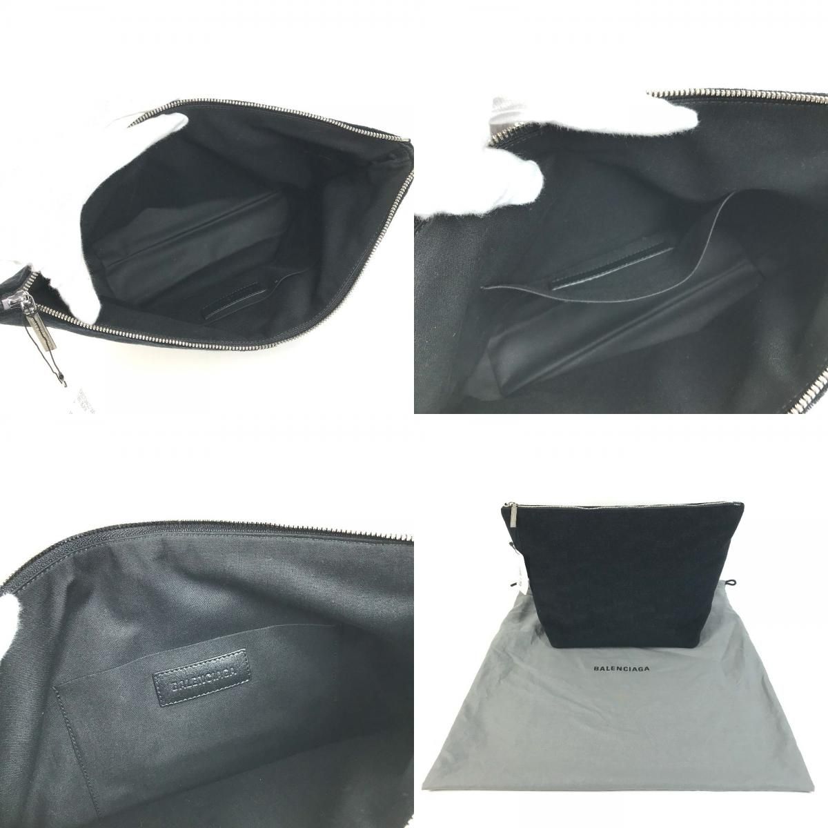 Balenciaga Clutch B Logo Pile Black — view 9