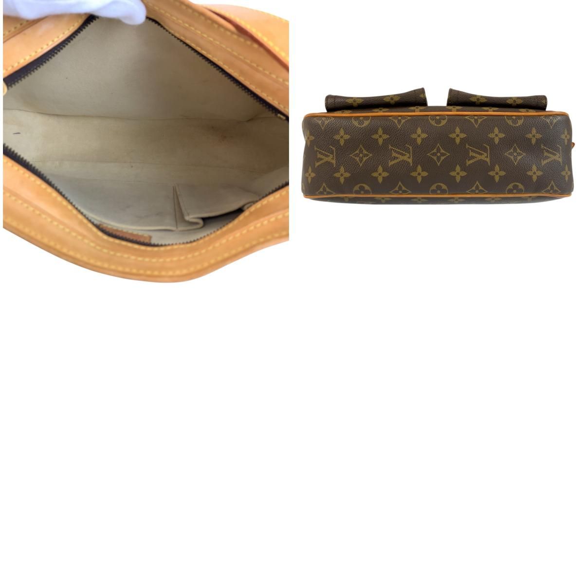 Louis Vuitton Monogram Hudson GM Brown Gold Shoulder Bag Pochette — view 9