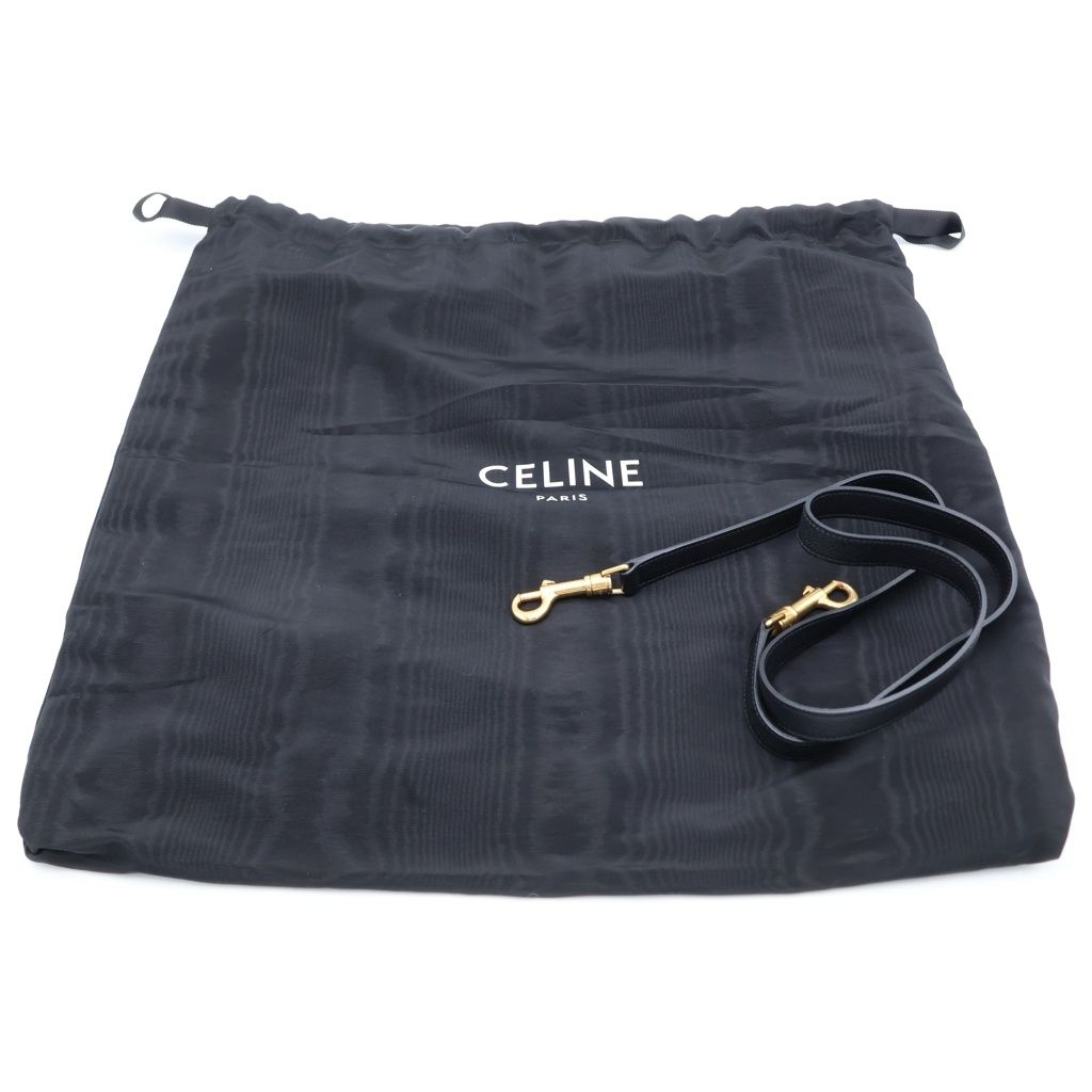 Celine Belt Bag Micro 2-Way Black Gray Calfskin Gold — view 7