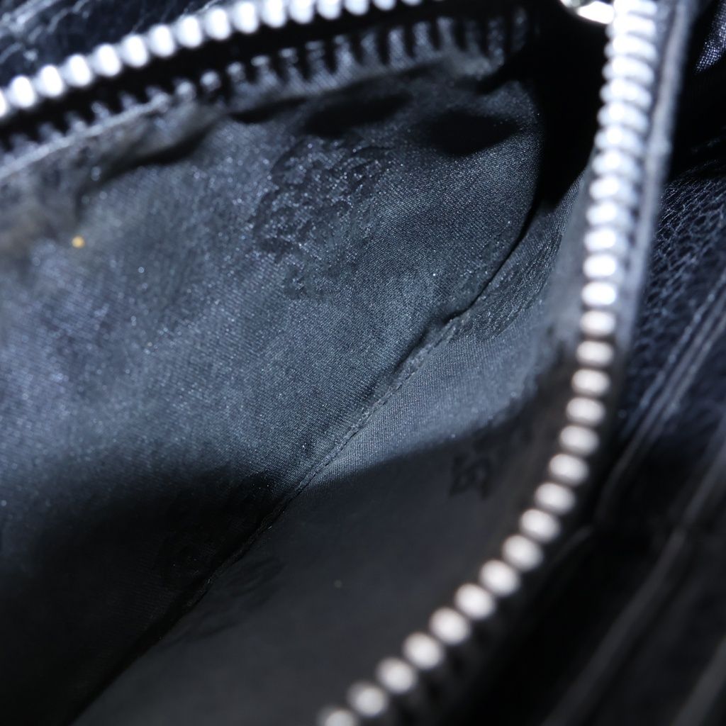 Chrome Hearts Rec Zip 3 Cross Round Zip Leather Wallet Black — view 6