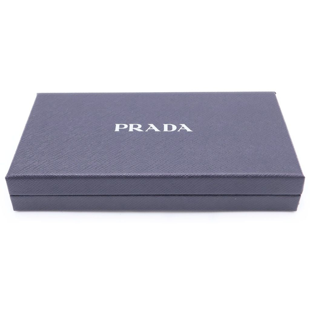 Prada Saffiano Leather Bolo Tie Triangle Logo Black — view 6