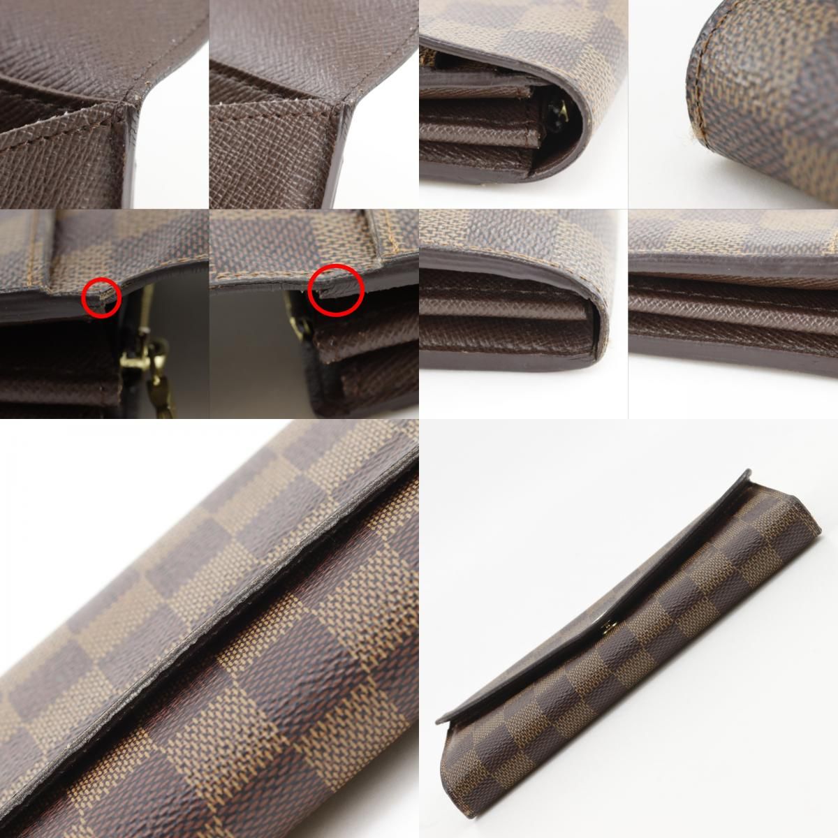 Louis Vuitton Portefeuille Sarah Damier Canvas Brown Wallet — view 9