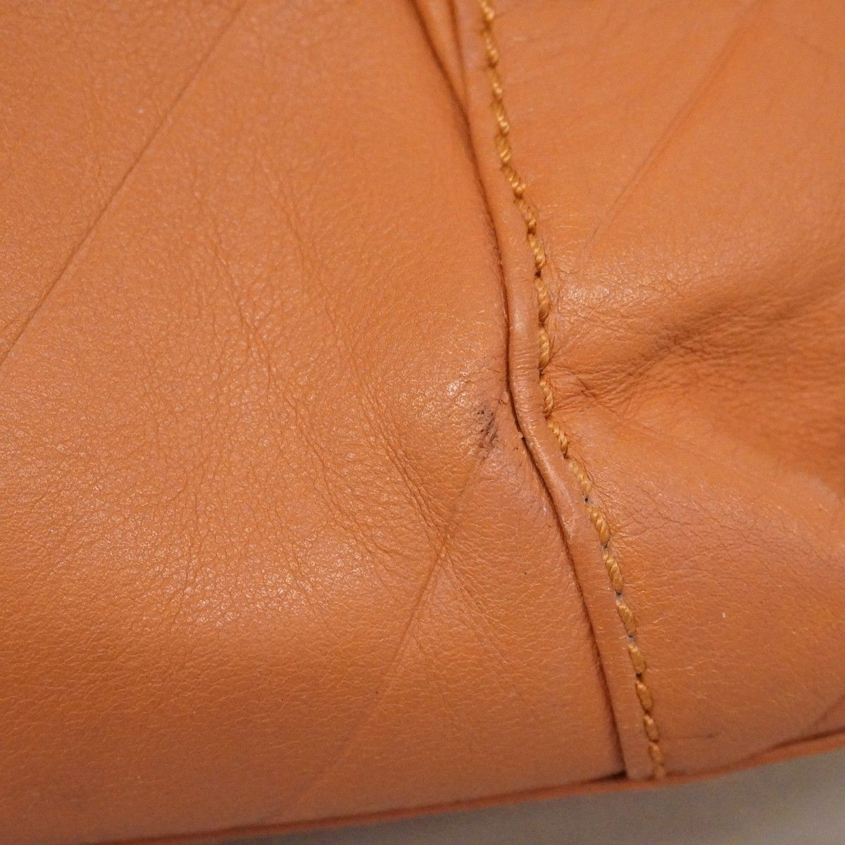 Chanel Handbag Stitch Leather Brown Silver — view 9