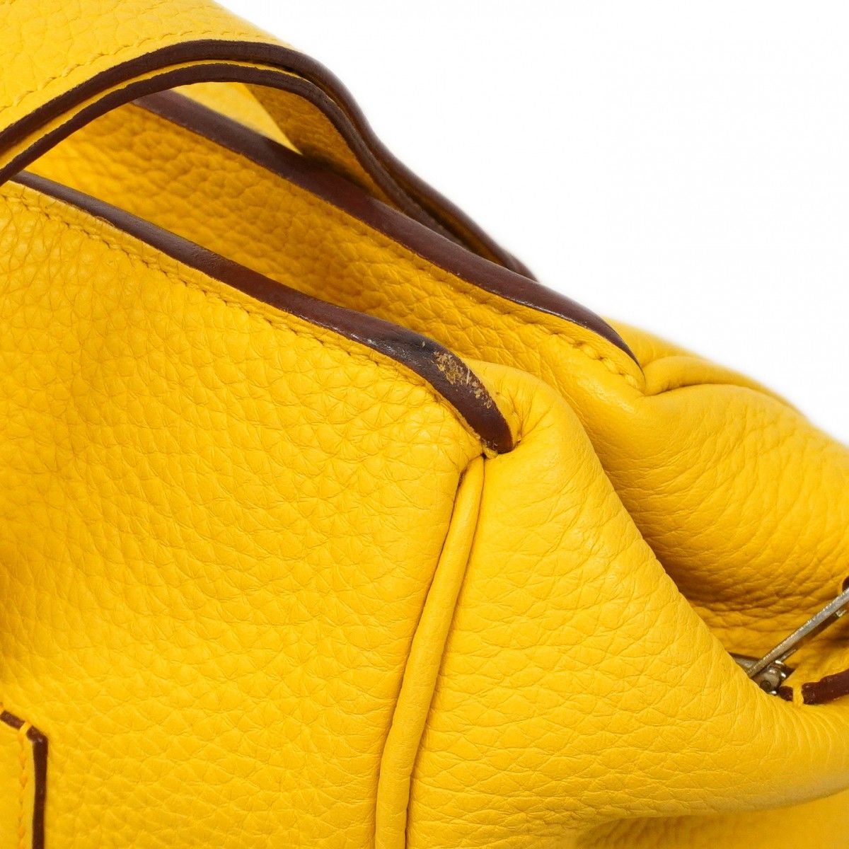 Hermes Handbag Pursangle 35 Taurillon Clemence Soleil Silver — view 9