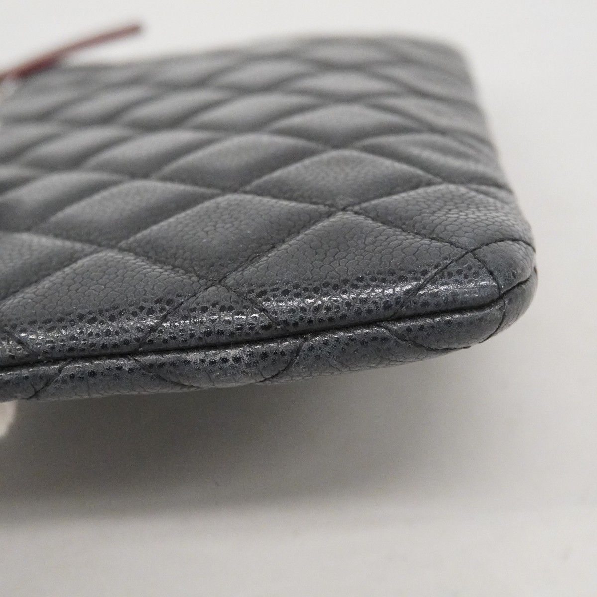 Chanel Wallet Caviar Leather Black Silver — view 9