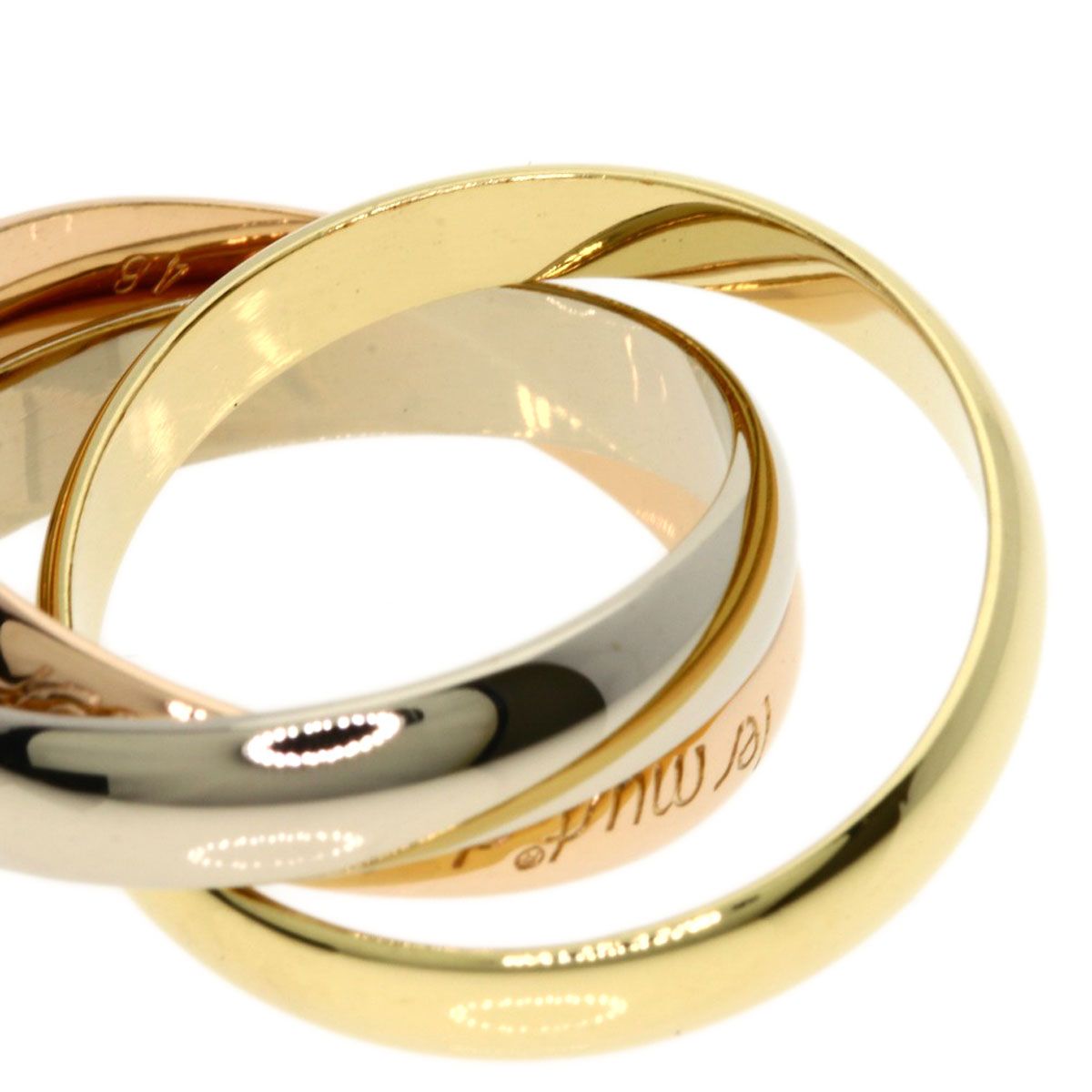 Cartier Trinity 48 Ring 18k Yellow Gold 18k Pink White — view 7