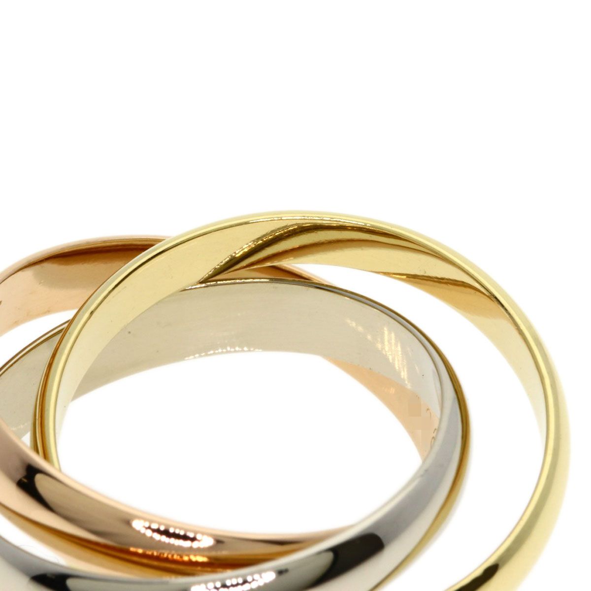 Cartier Trinity 53 Ring 18k Yellow Gold 18k Pink White — view 8