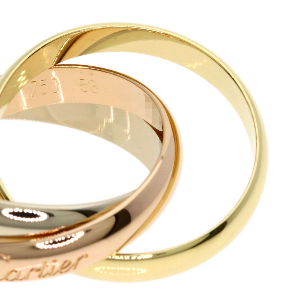Cartier Trinity 53 Ring 18k Yellow Gold 18k Pink White — view 5