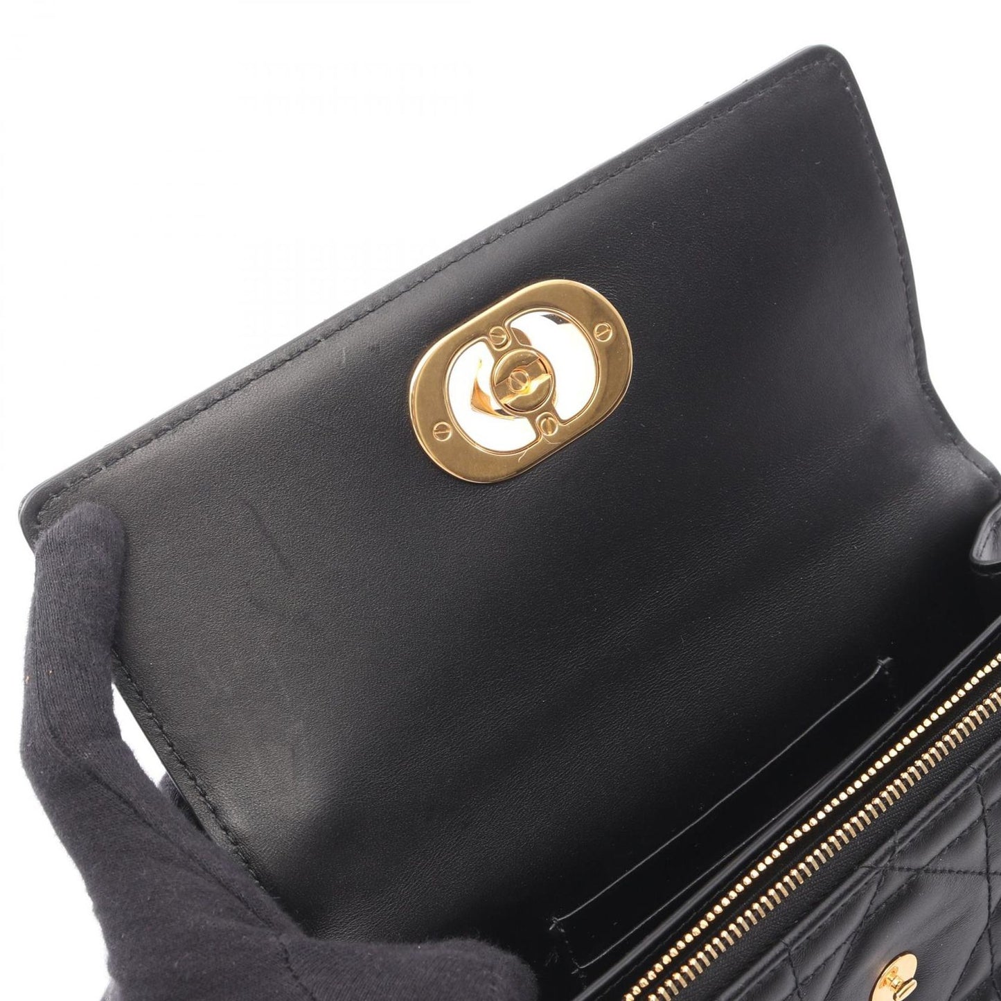 Dior Shoulder Bag Miss Caro Black Leather — view 7