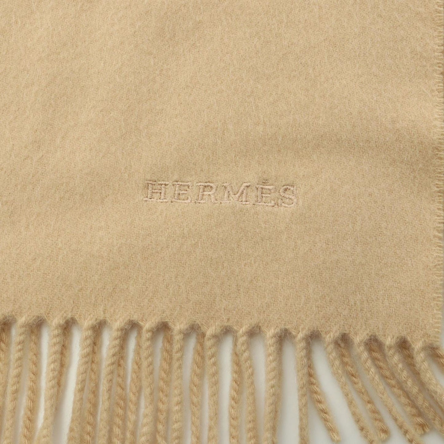Hermes Shawl Logo Embroidery Large Scarf — view 5