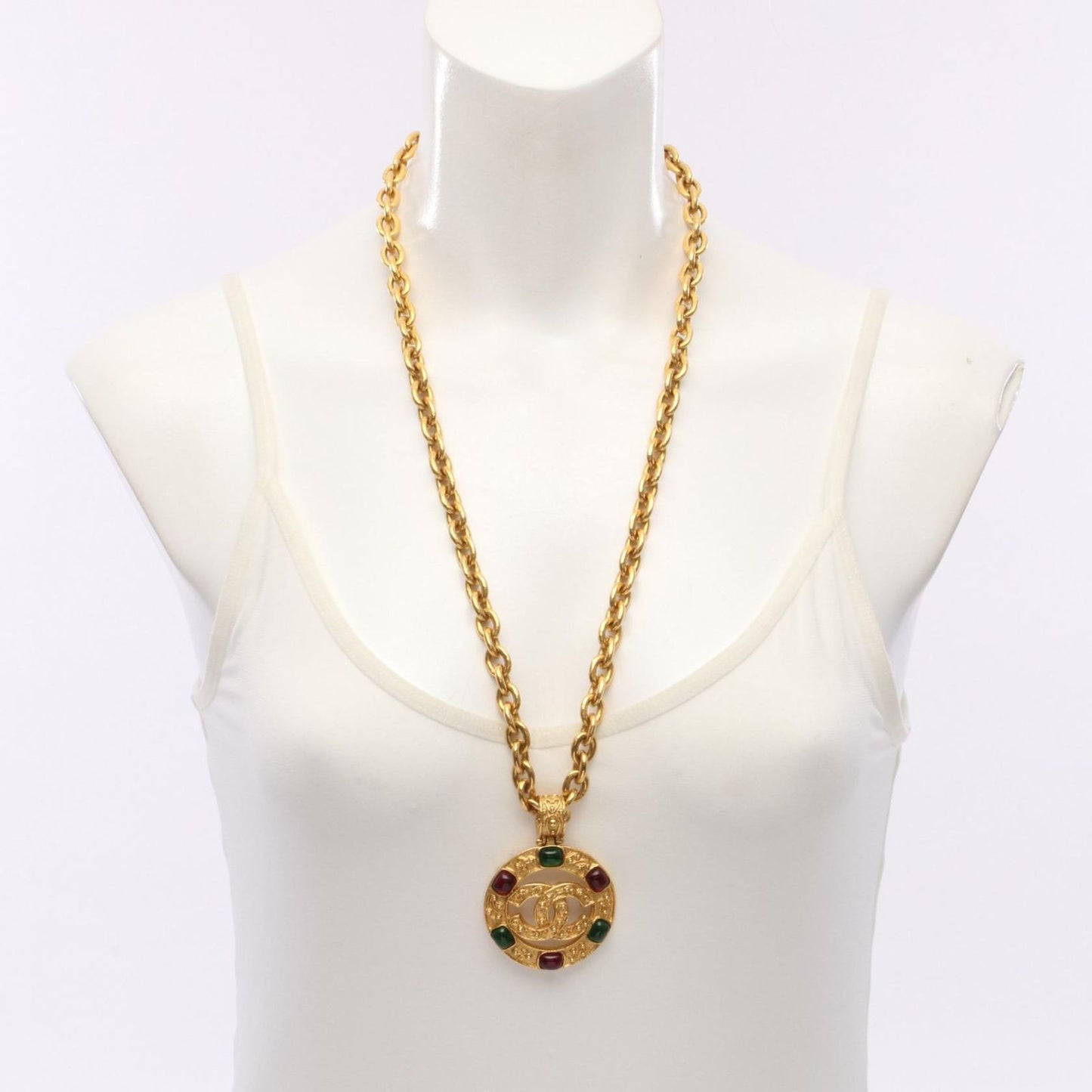 Chanel Necklace CC Logo Gripoix Long — view 6