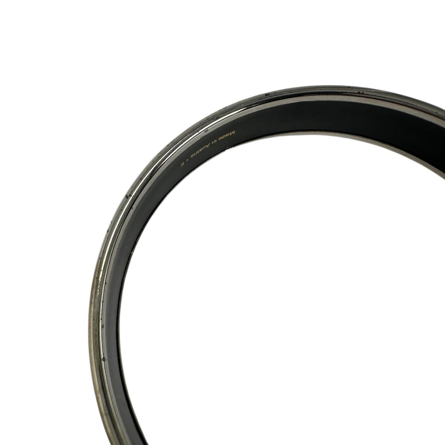 Hermes Enamel Black Bangle Silver Bracelet — view 8