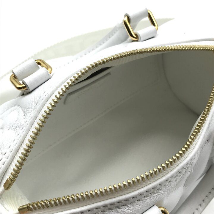 Louis Vuitton Bubble Glam Papillon BB Leather Mini Shoulder Bag Purse White — view 9