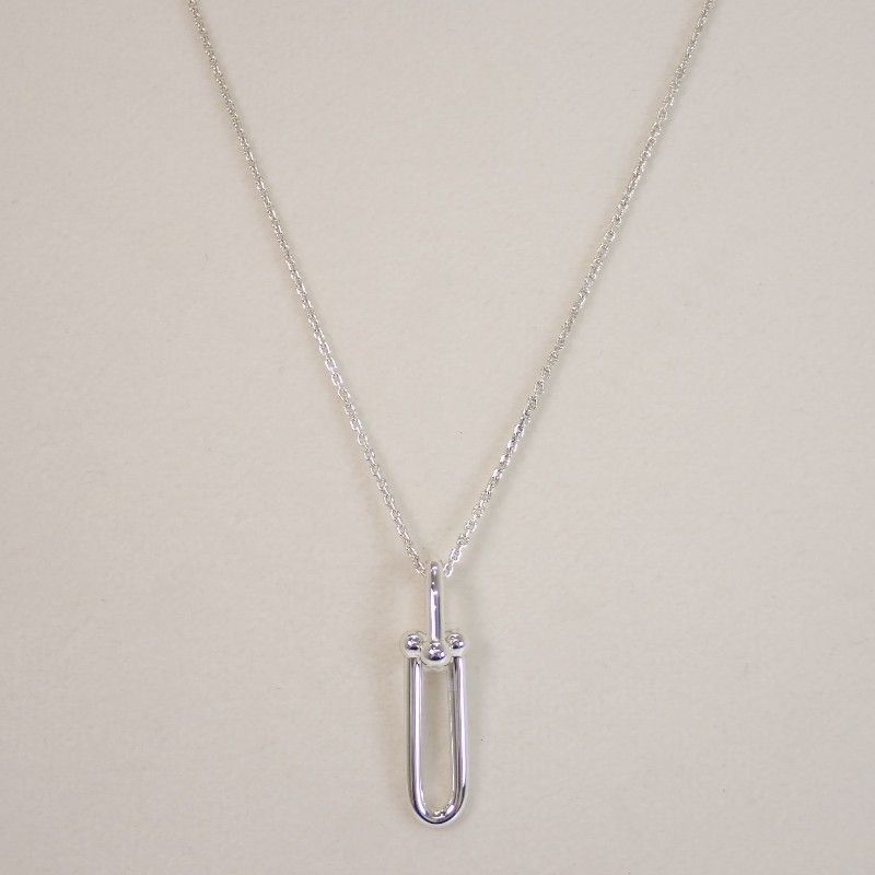Tiffany & Co Elongated Link Pendant 925 Sterling Silver Gift Large — view 9
