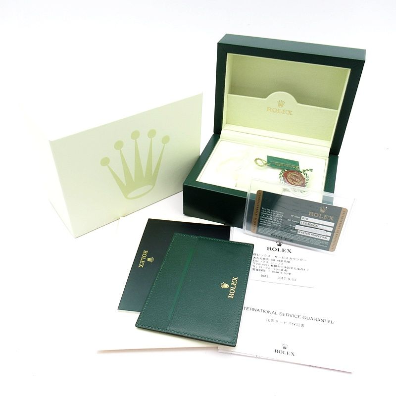 Rolex Milgauss Watch Green Saffiano Blue Box — view 6