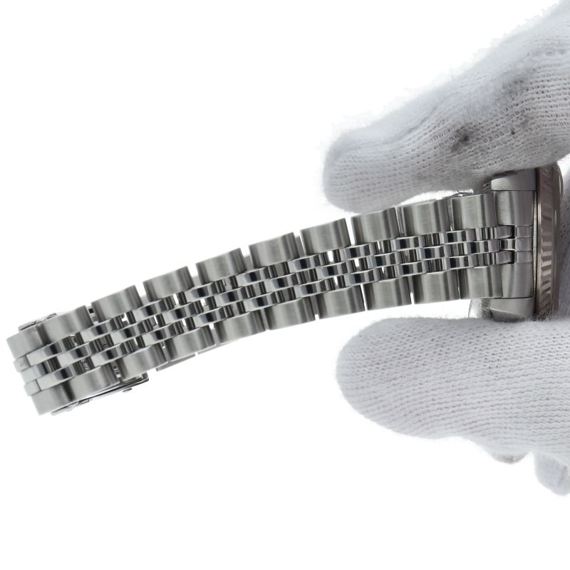 Rolex Datejust Watch Diamond 18k White Gold SS Black Polished — view 6