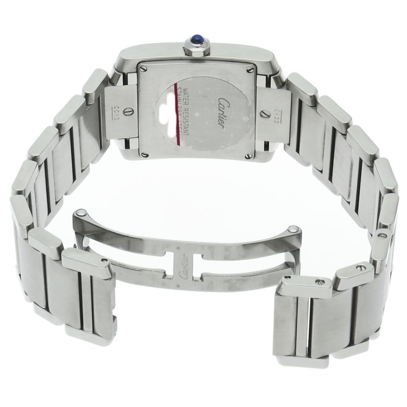 Cartier Tank Francaise MM Date Watch SS White Polished — view 5