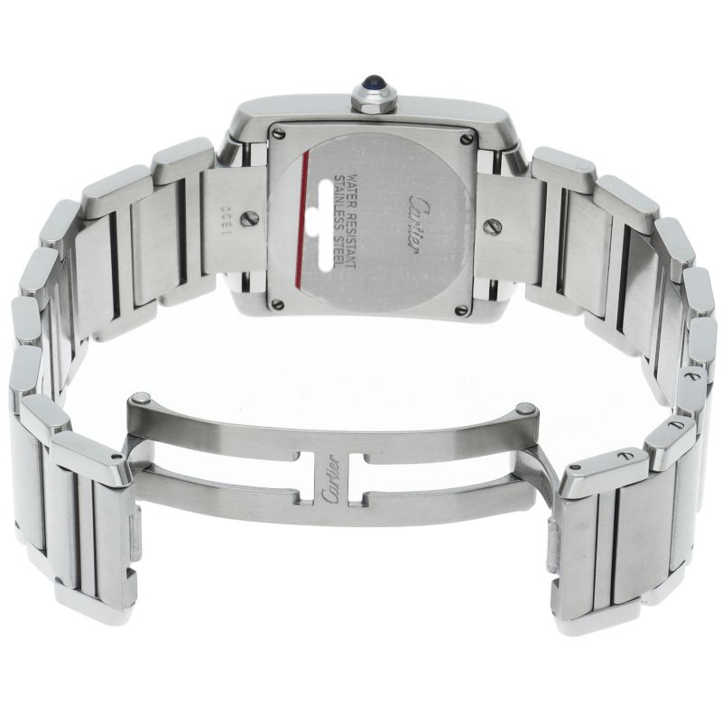 Cartier Tank Francaise MM Date Watch SS White Polished — view 5