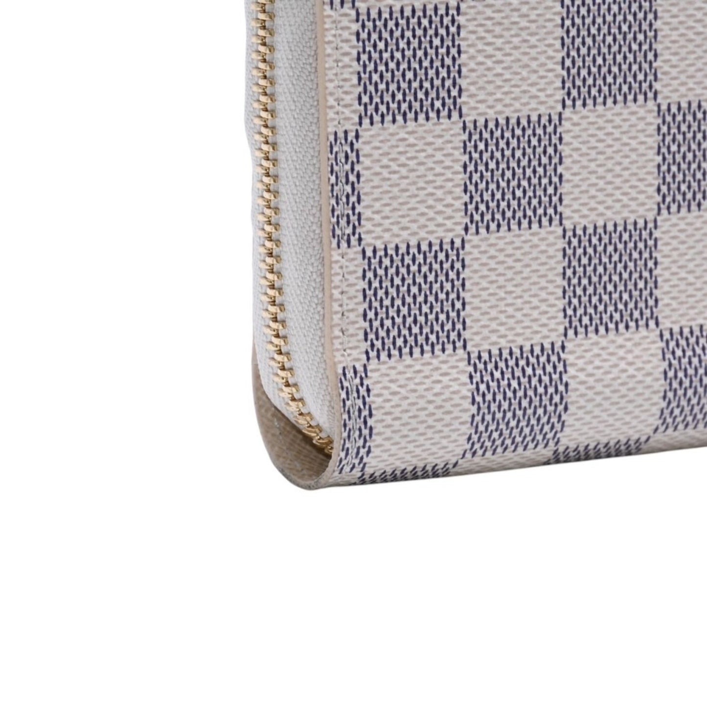 Louis Vuitton Damier Azur Zippy Wallet Ivory Black Round — view 8