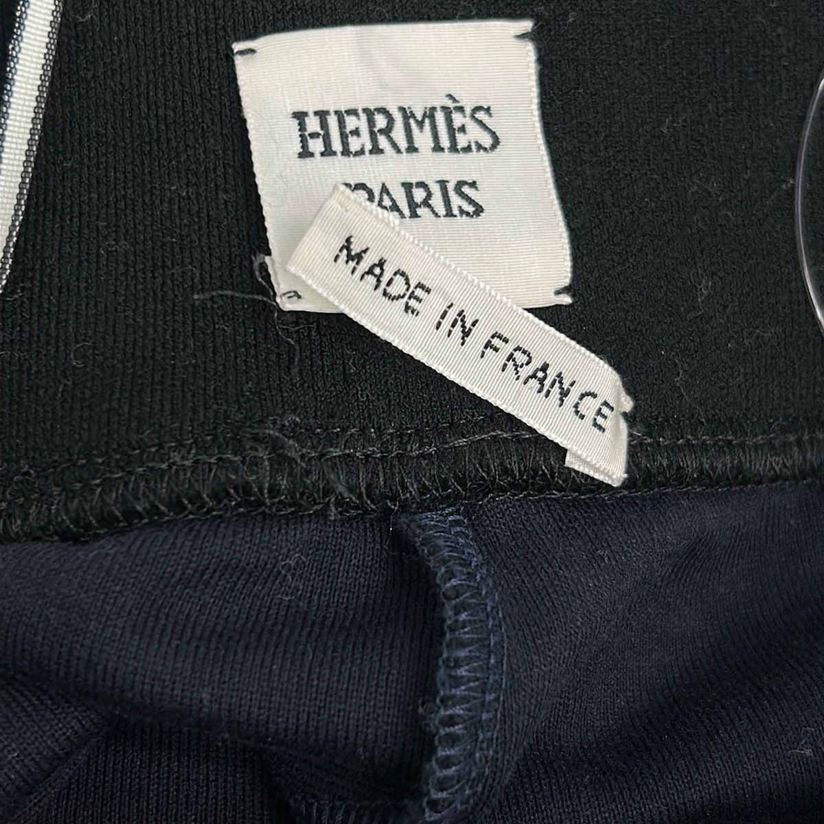 Hermes Pants 38 M Black Full Length Waist Togo — view 6