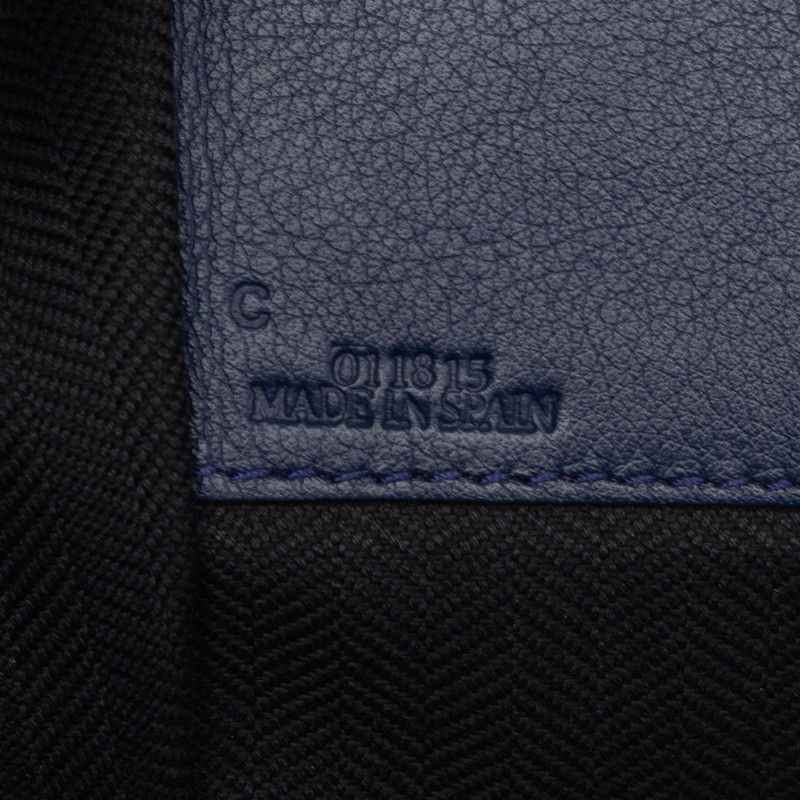Loewe Anagram Hammock Shoulder Bag Drawstring 2-Way Navy Leather — view 6
