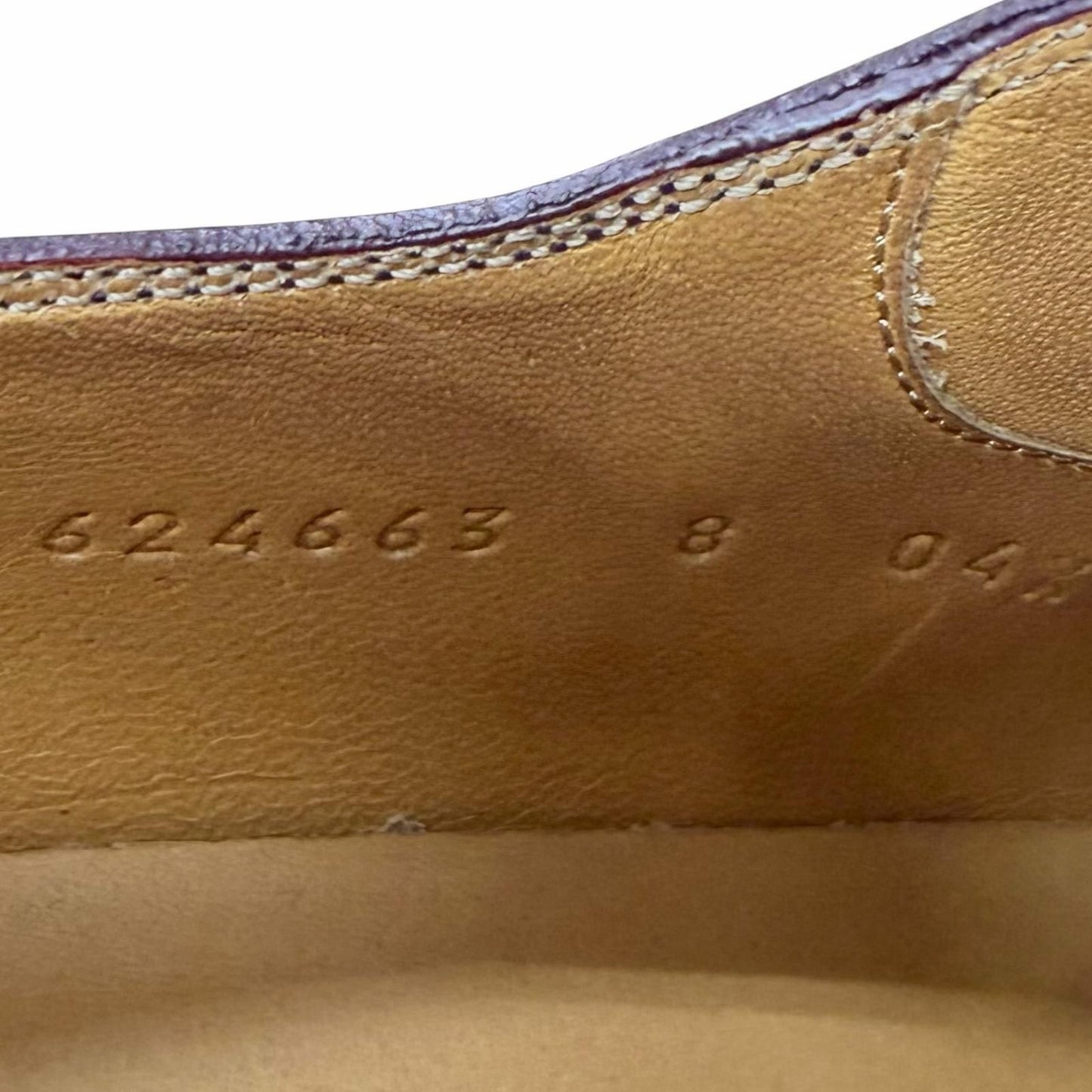 Gucci Leather GG Logo Plain Toe Lace Up Dress Shoes Burgundy 8 — view 9