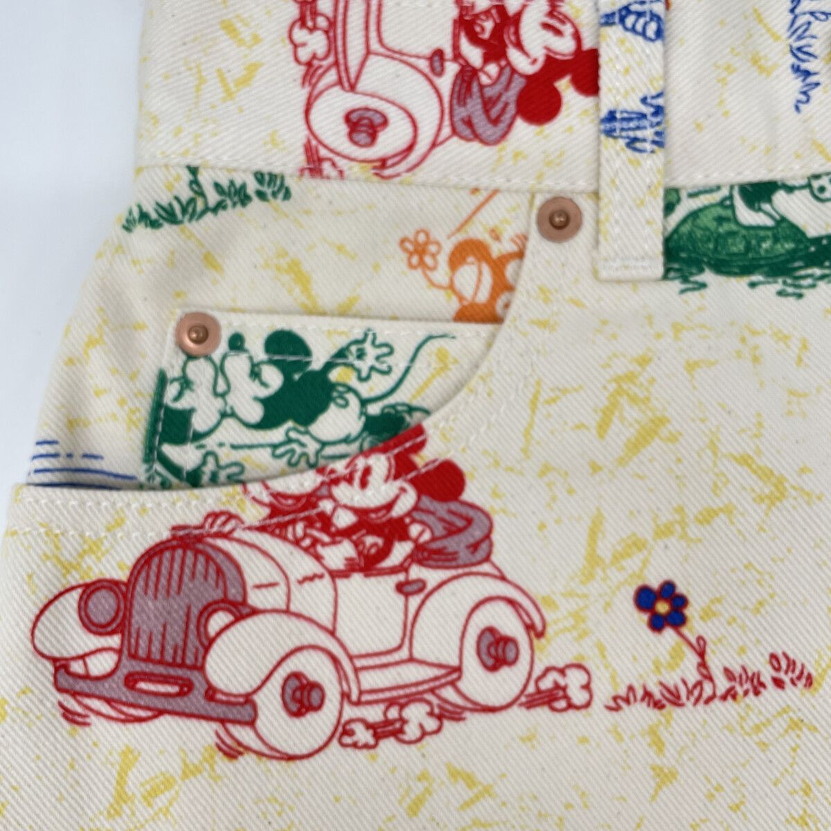 Gucci Disney Colorful Print Mini Denim Skirt 38 — view 9